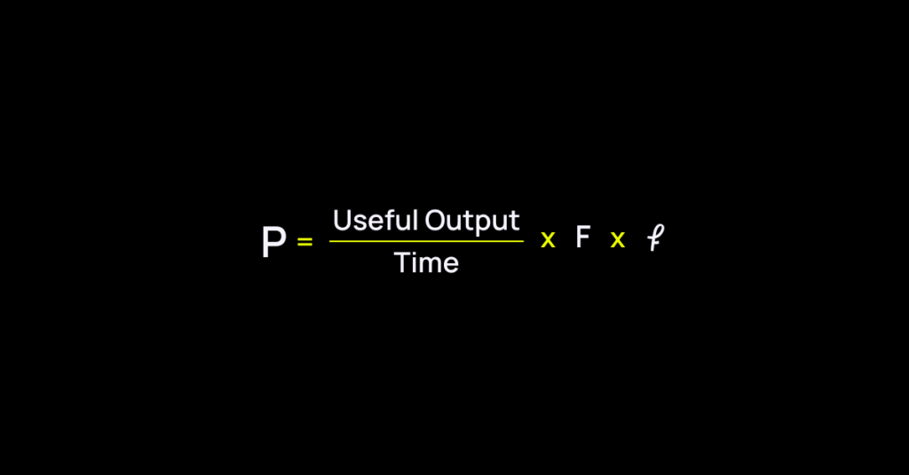 Modified productivity formula